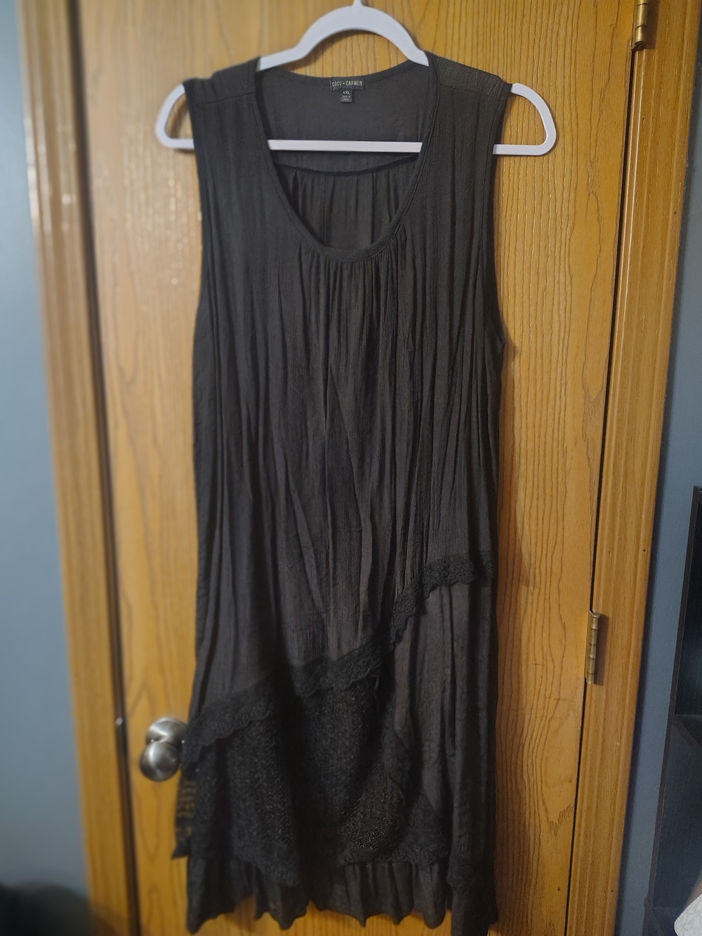 Black Sleeveless Layered Dress - CoCo And Carmen Size XXL Brand New!